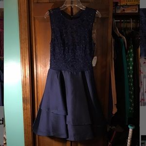 navy homecoming dress